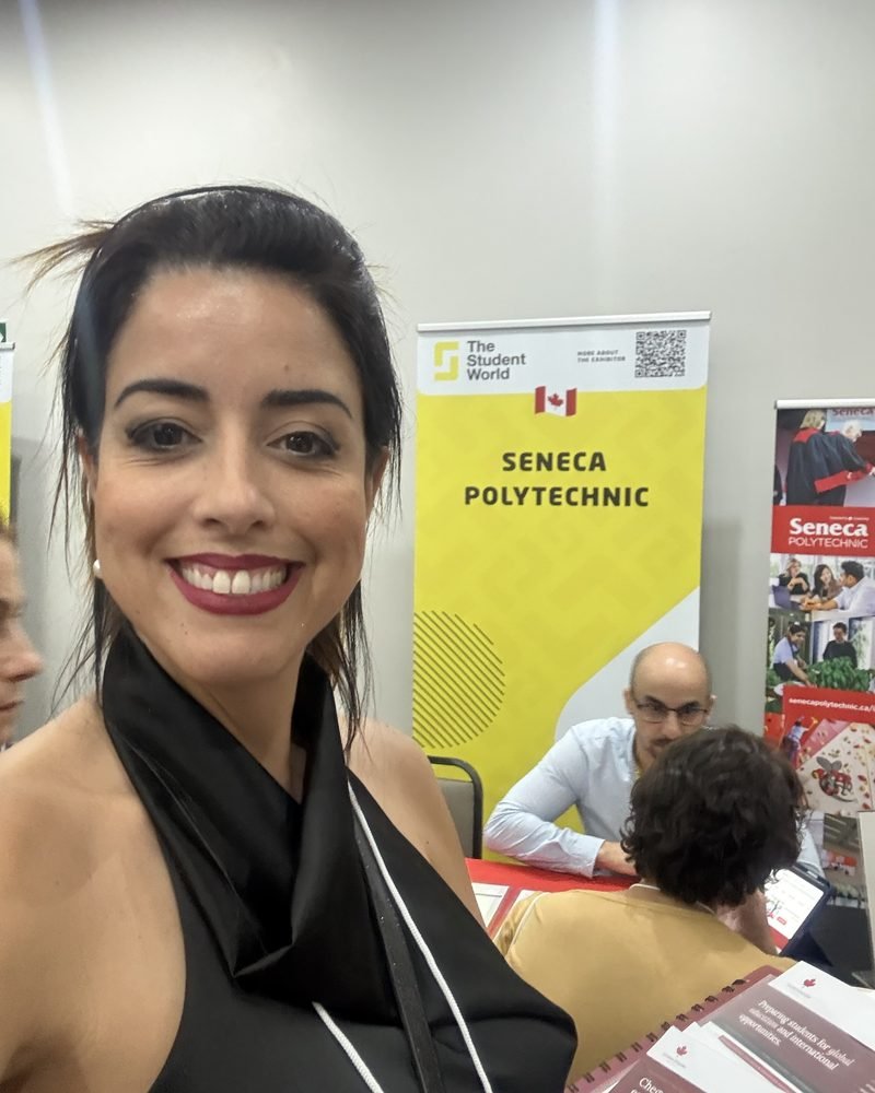 Patricia no evento da Seneca
